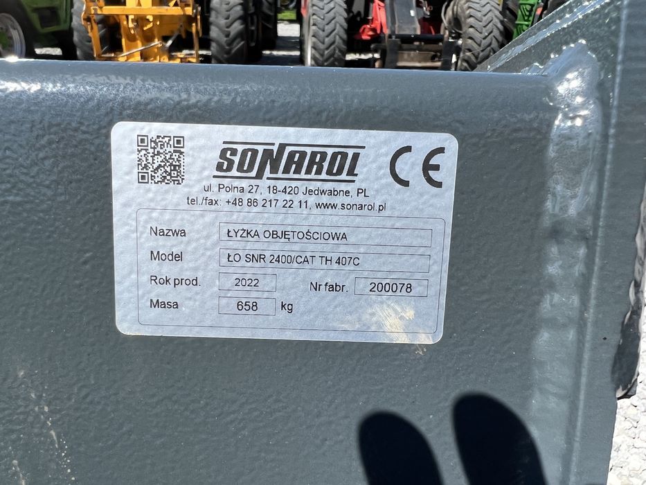 Łyżka objętościowa SONAROL do Caterpillar, CAT do 1,9m3 JCB Manitou