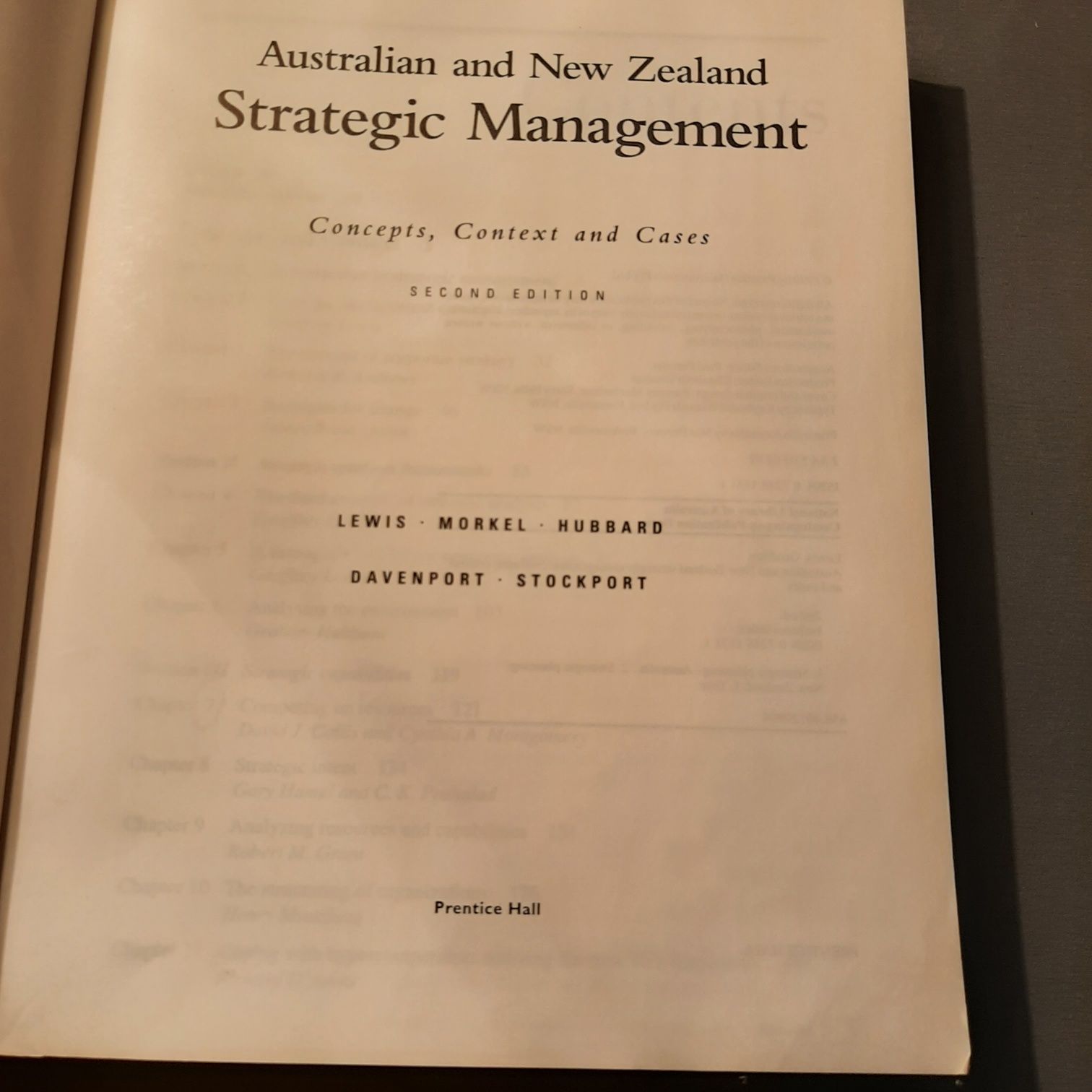Australian and New Zealand strategic management, 2nd ed.