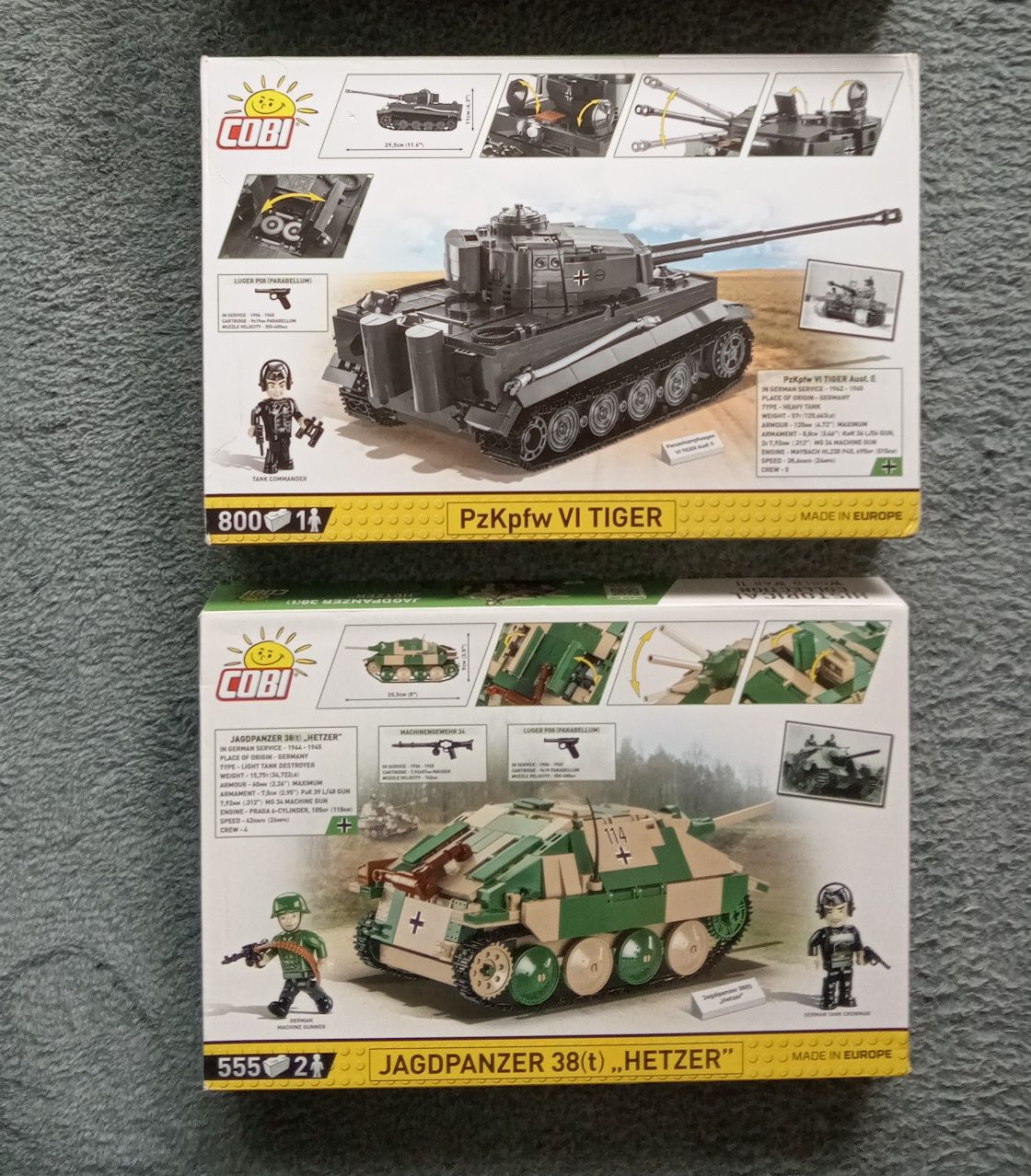 Zestaw czołgów Cobi Tygrys 2538 / Hetzer 2558