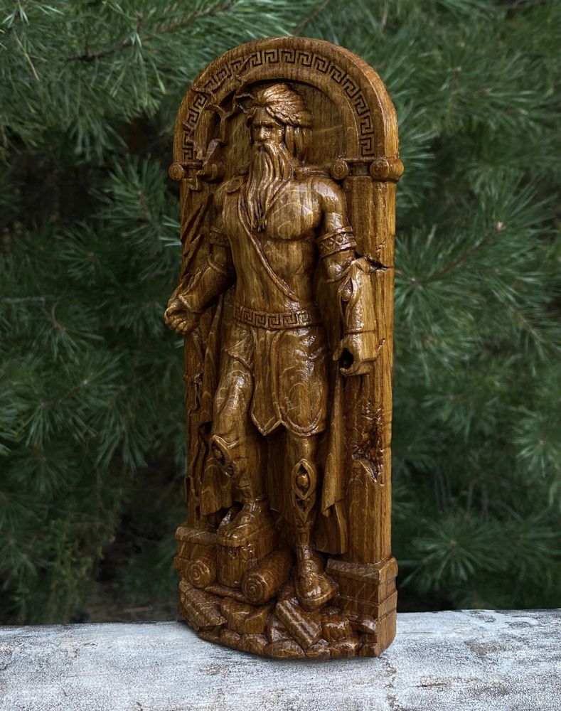 Статуетка з дерева - бог Зевс .