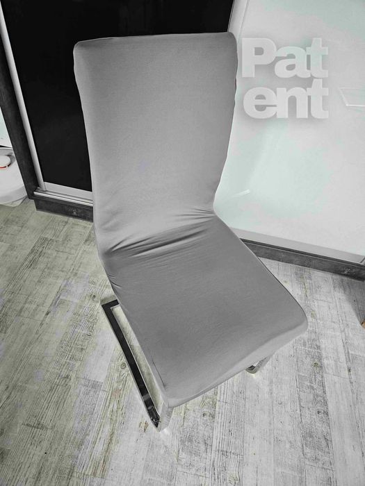 Pokrowce na krzesła uniwersalne elastyczne 4 sztuki szare komplet