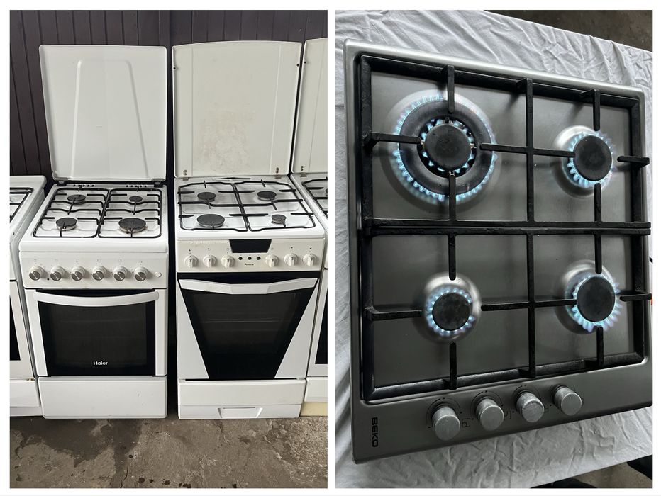 Kuchnia Płyta Amica Indesit biala gazowa 50 cm termoobieg elektryczna