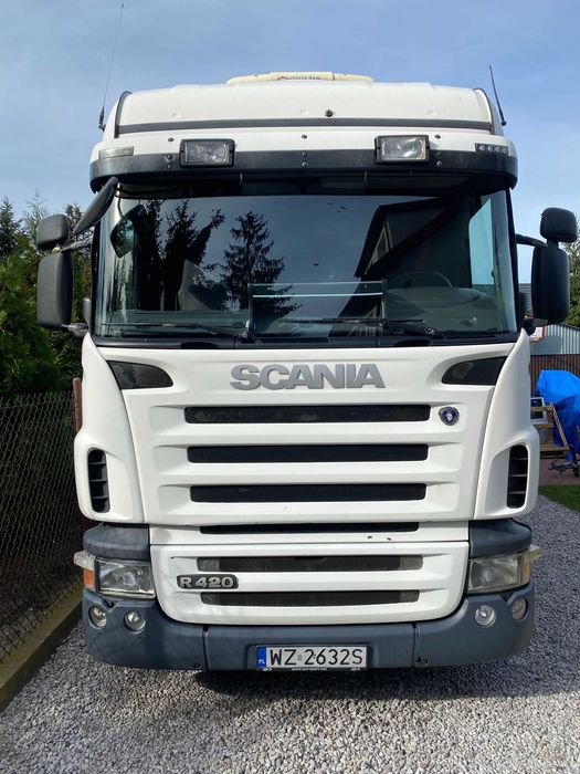 Scania R420 ciągnik siodłowy (2007r) z naczepą Schmitz firanka (2008r)