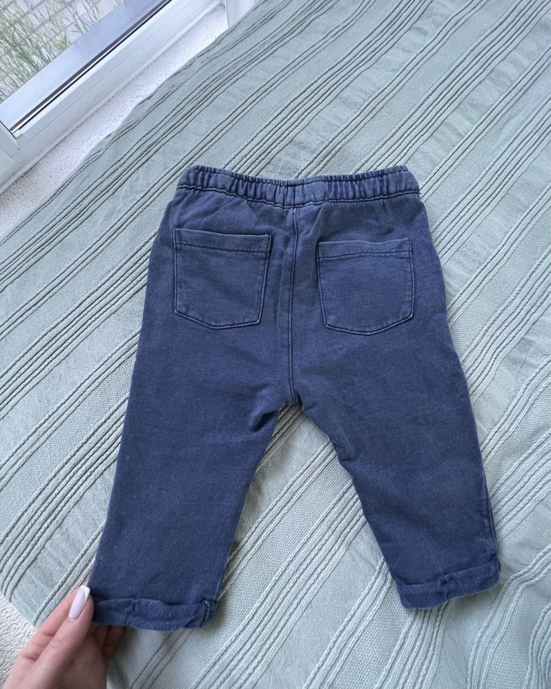 Spodnie dresowe a’la jeans So cute r.74 kieszonki