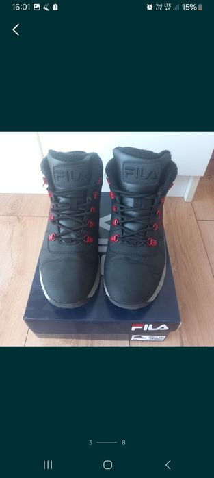 Buty FILA czarne zimowe kozaki na zimę dla chłopca rozmiar 40