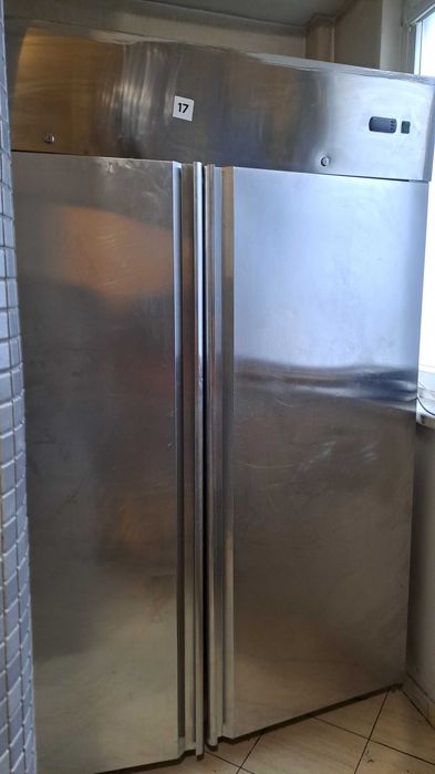 OKAZJA pół ceny Szafa chłodnia duża 2-drzwiowa srebrna ok150x80, 1300l