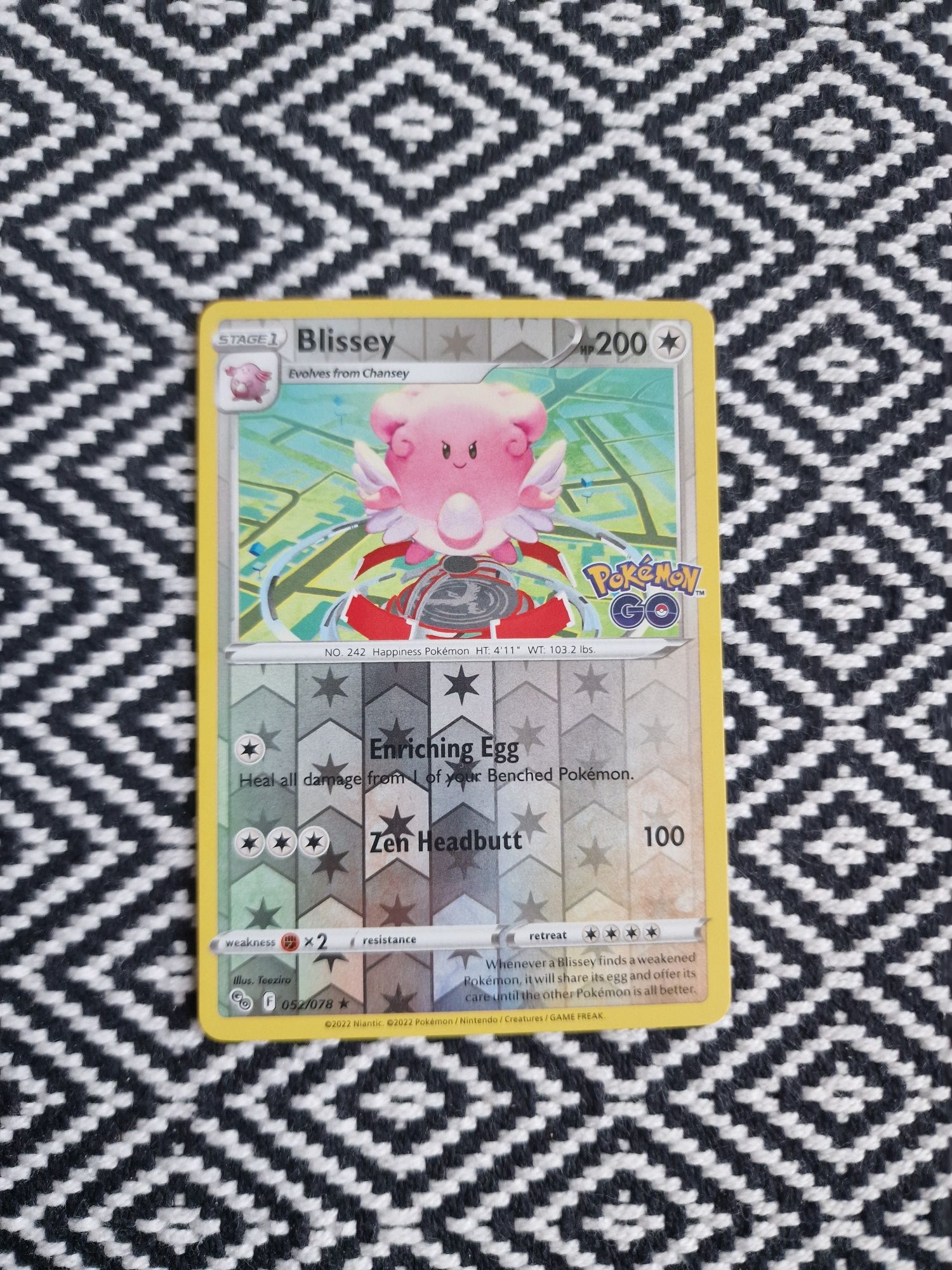 Blissey Reverse Holo Pokemon GO TCG 052/078