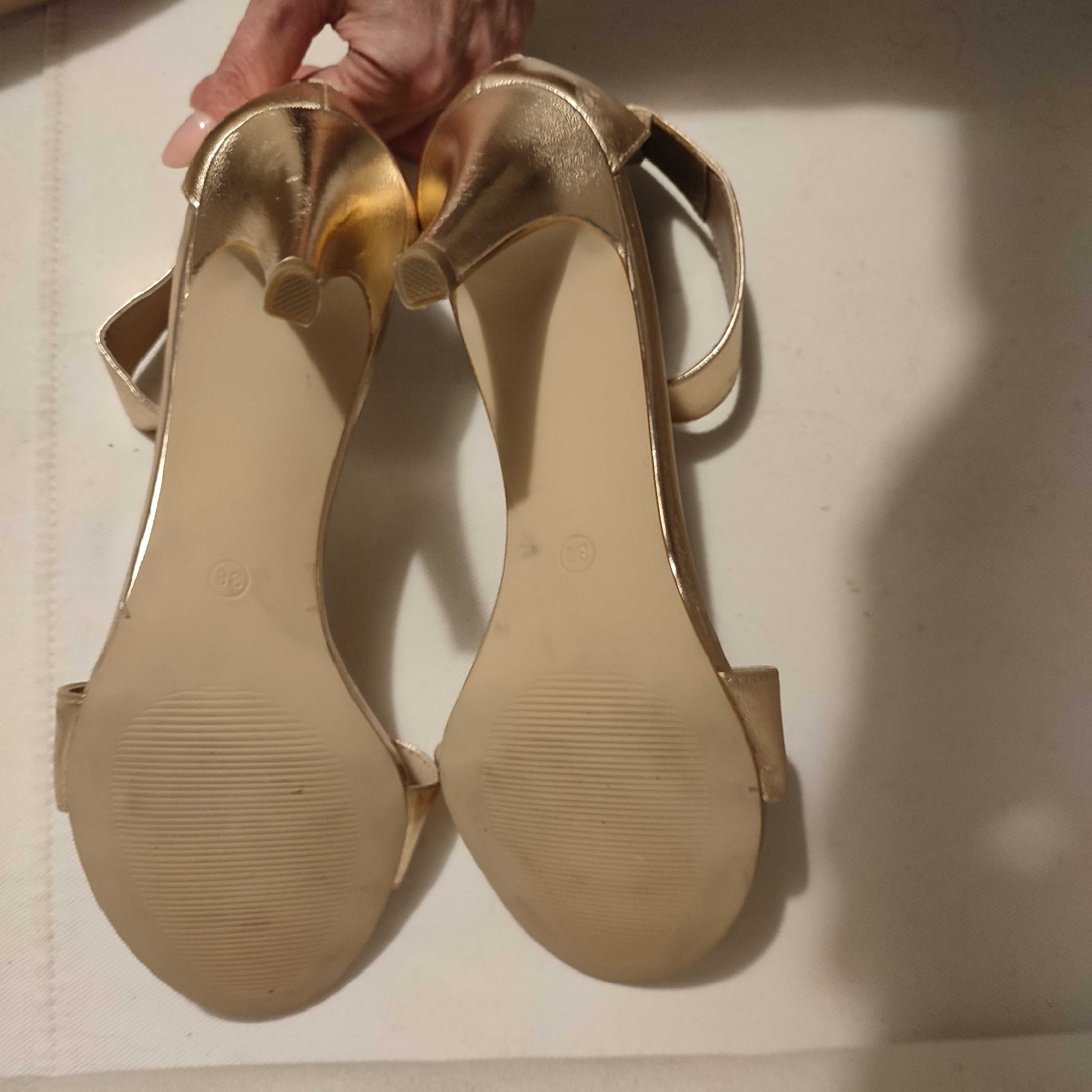 Sandały glamour gold pink 38