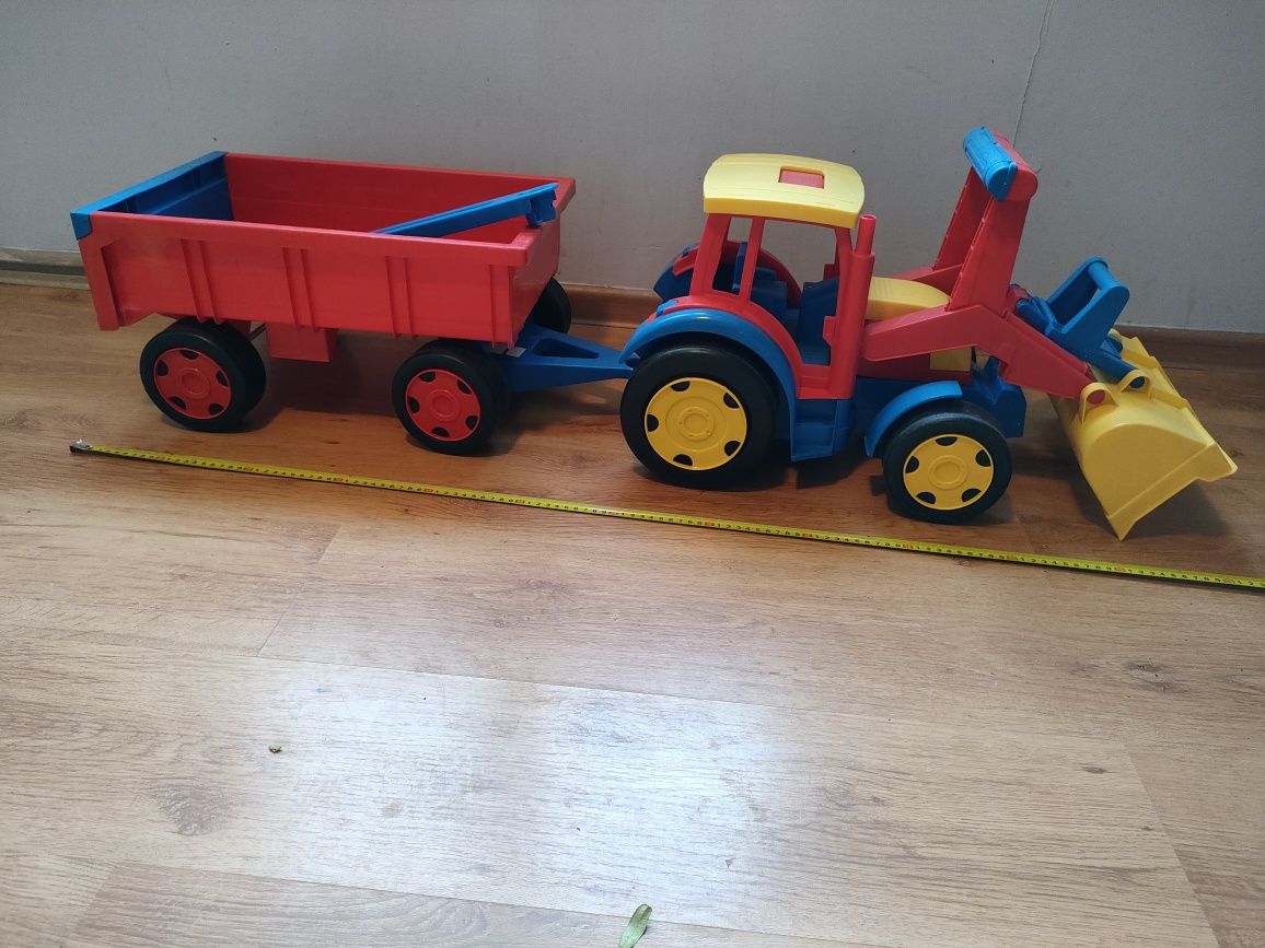 Traktorek z przyczepką duża zabawka
