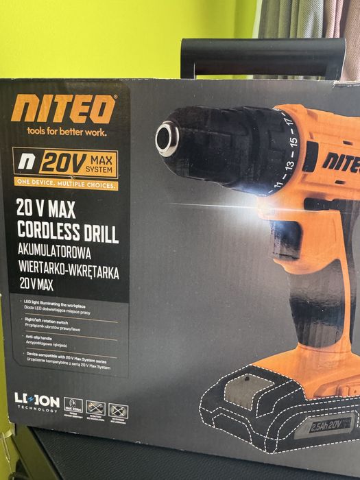 Akumulatoriwa wiertarko-wkrętarka 20v max (3 lata gwar, parag) Wrocław