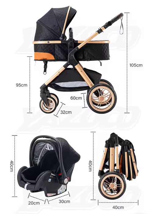 ** CARRINHO DE BEBÉ TRIO *** Multifuncional 3 em 1 *** NOVOS ***