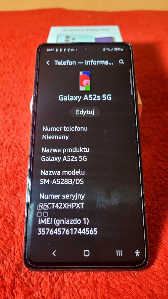 Smartfon Samsung Galaxy A52s 5G 6+6/128.st.jak Nowy