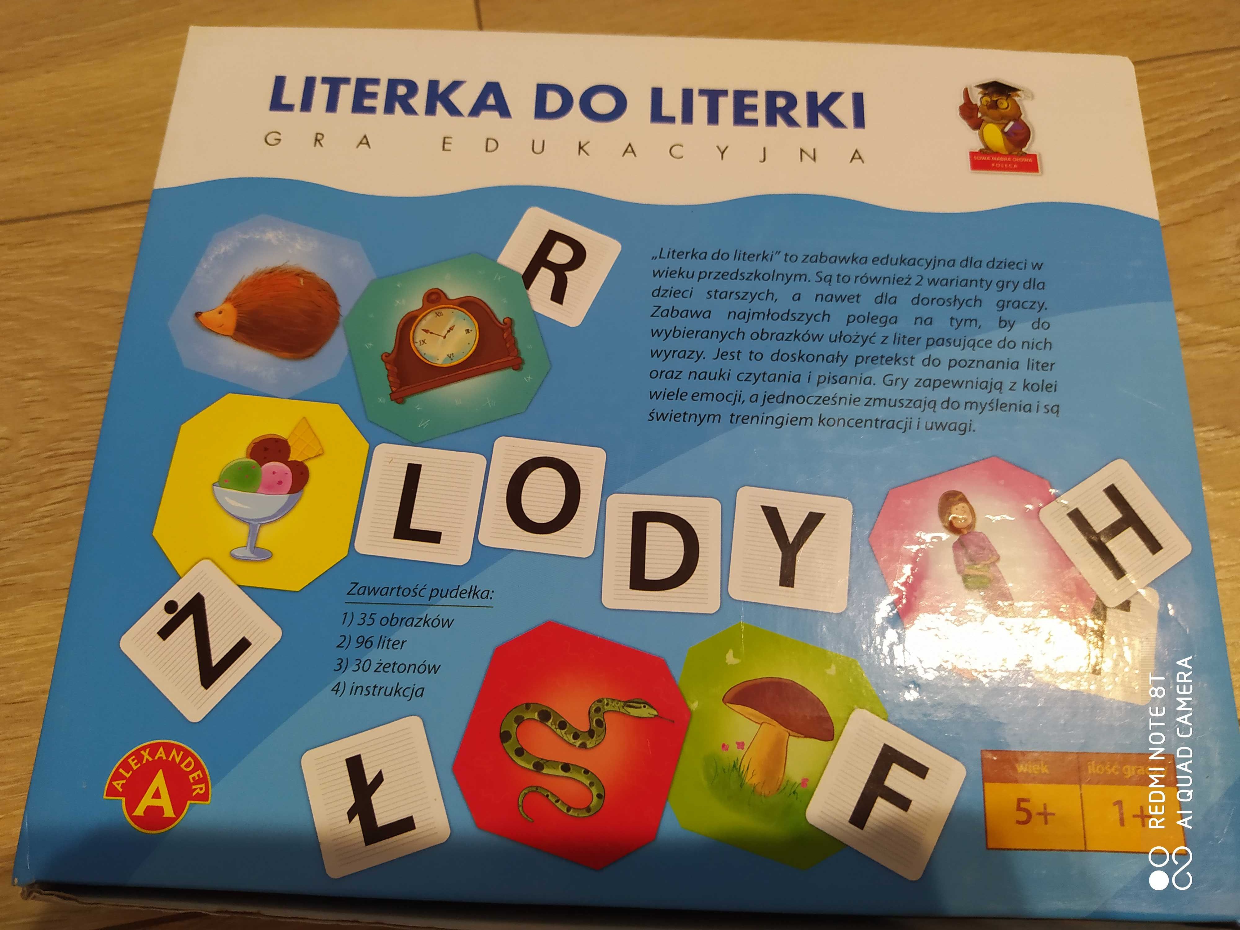 Gra edukacyjna Literka do Literki. Alexander