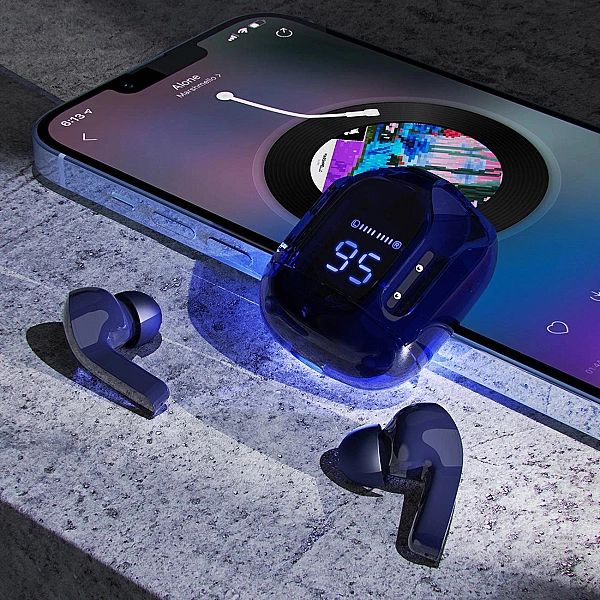 Acefast dokanałowe słuchawki bezprzewodowe TWS Bluetooth niebieski (T6