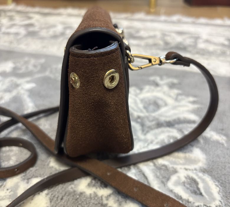 Zara сумочка з велюровоі шкіри