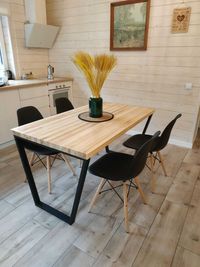 БЕЗКОШТОВНА ДОСТАВКА! Кухонний стіл в стилі Loft з натурального дерева