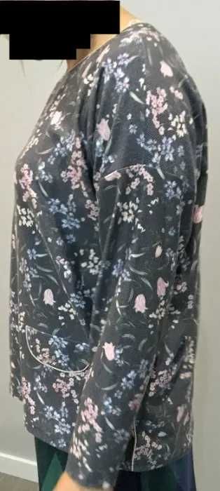 SALKO - Nowa bluzka R.44 XL- XXL , piękna bluzeczka z motywem kwiatów