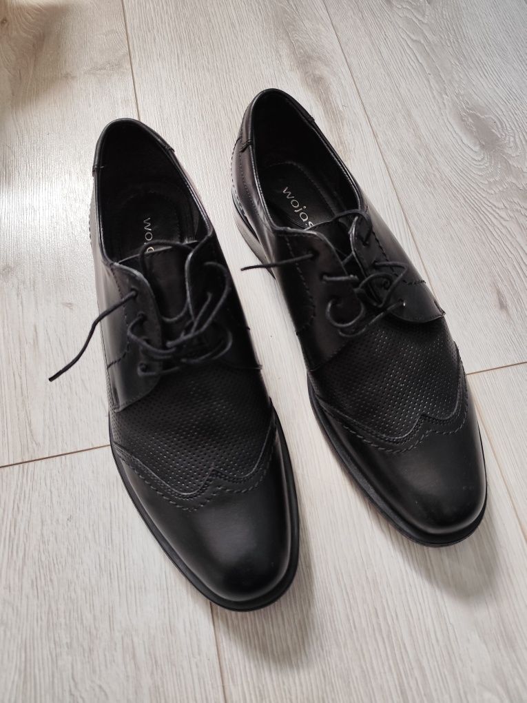 Buty męskie Wojas czarne 27,5 cm wizytowe nowe