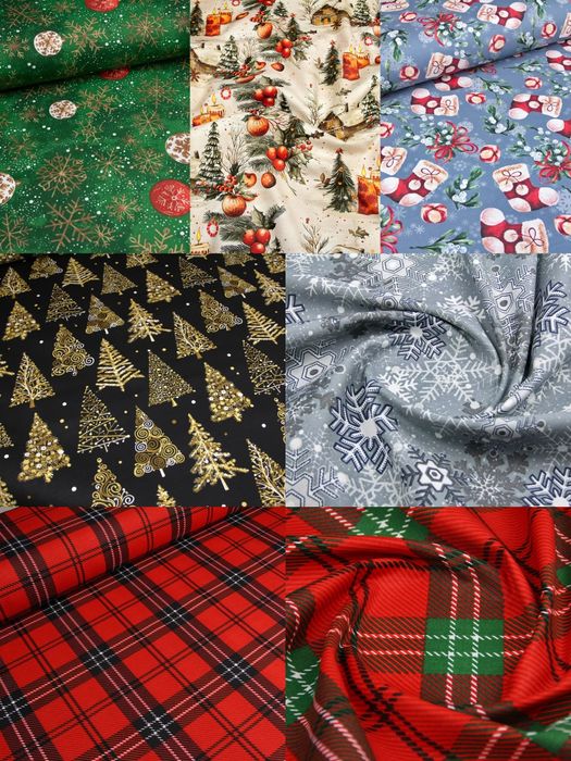 Новорічна різдвяна скатертина з тефлонової тканини