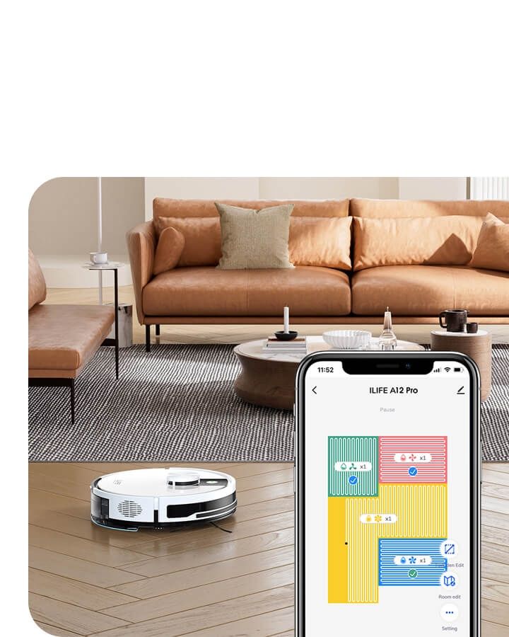 Ilife A12 Pro Robot odkurzacz sprzątający. Mop, Lidar, nawigacja