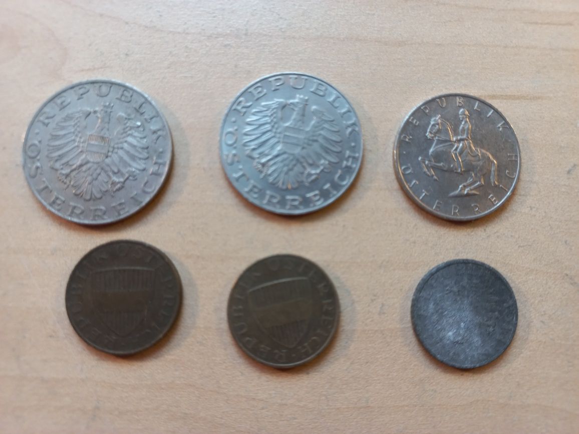 Austria - zestaw 26 historycznych, monet obiegowych
