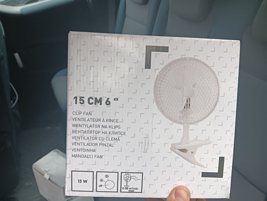 Wentylator biurkowy na klips 15 cm biały MEGA OKAZJA ! NAJTANIEJ !