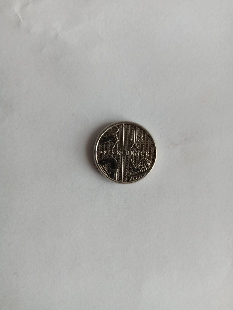 Brytyjska moneta FIVE PENCE