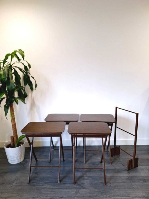 Conjunto Vintage mesas dobráveis ARTEX-USA. Vintage set folding tables