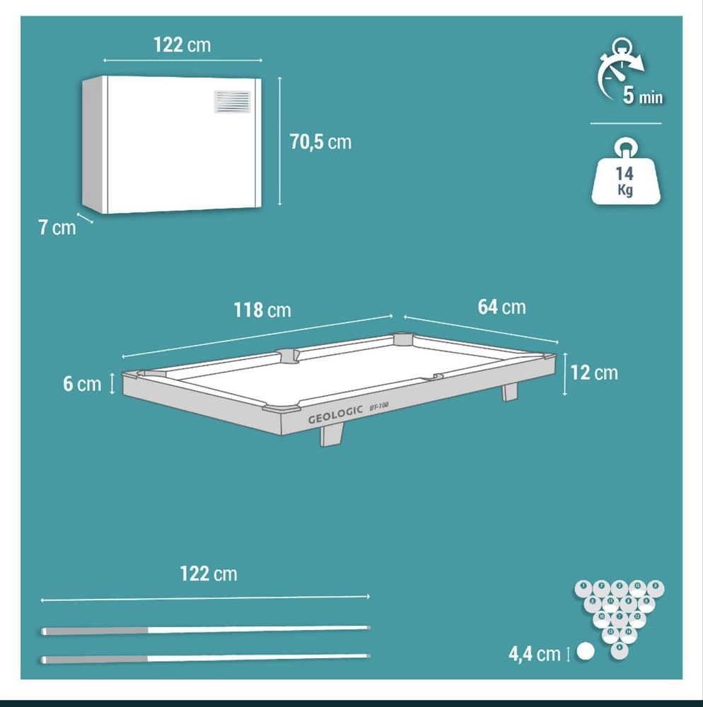 Mesa bilhar BT100