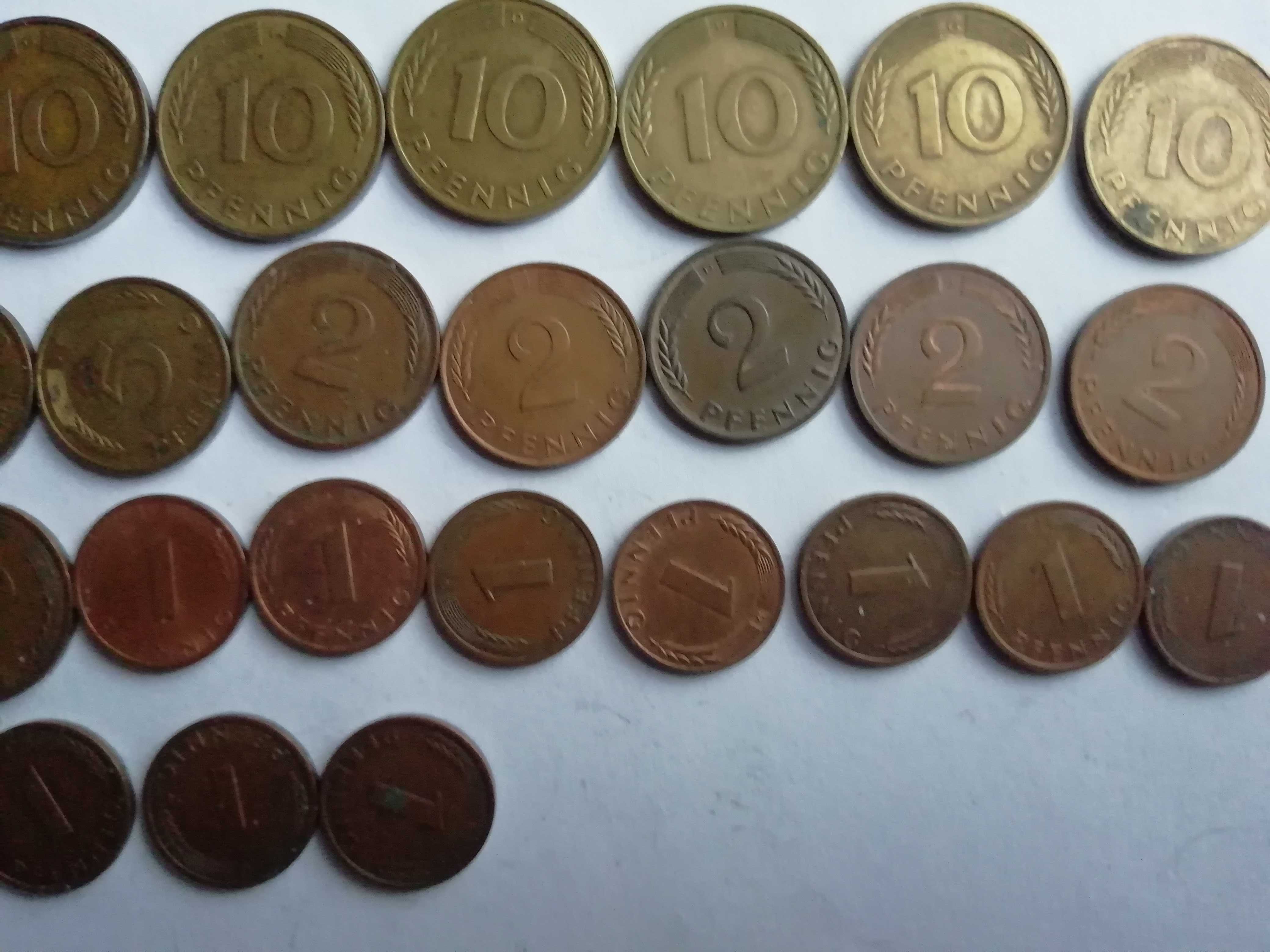 Stare monety z dawnego  NRD i RFN