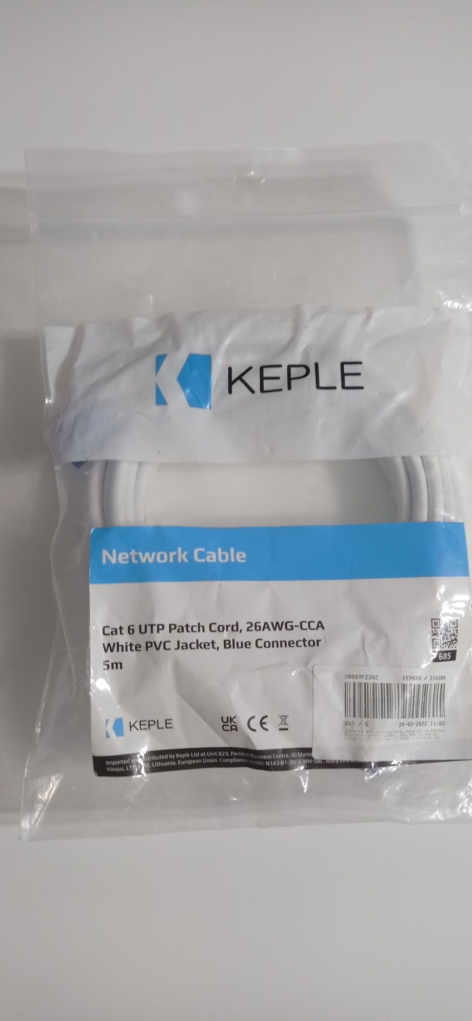 Kabel sieciowy 5m Cat6 UTP Blue Connector