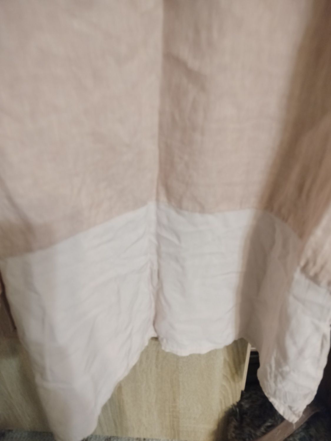 Bluzka damska boho pudrowy róż włoska len koronka kwiat cekiny XL XXL