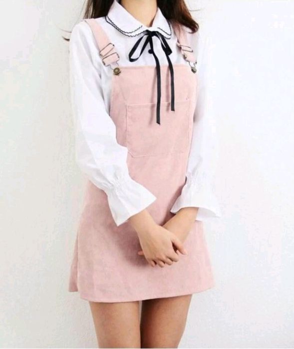 Сарафан пудрового цвета