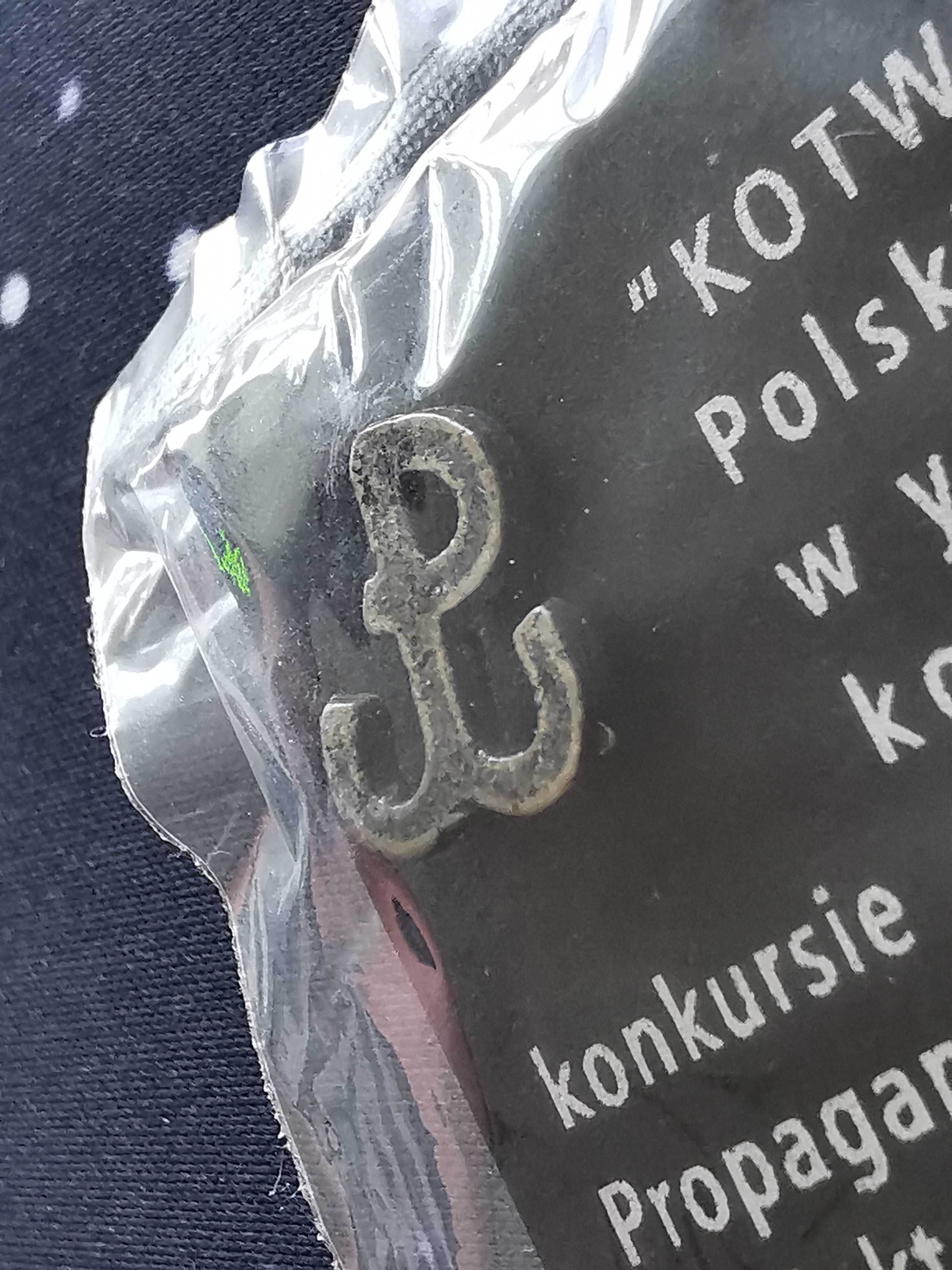 Pins patriotyczny - Kotwica Polski Walczącej oraz godło