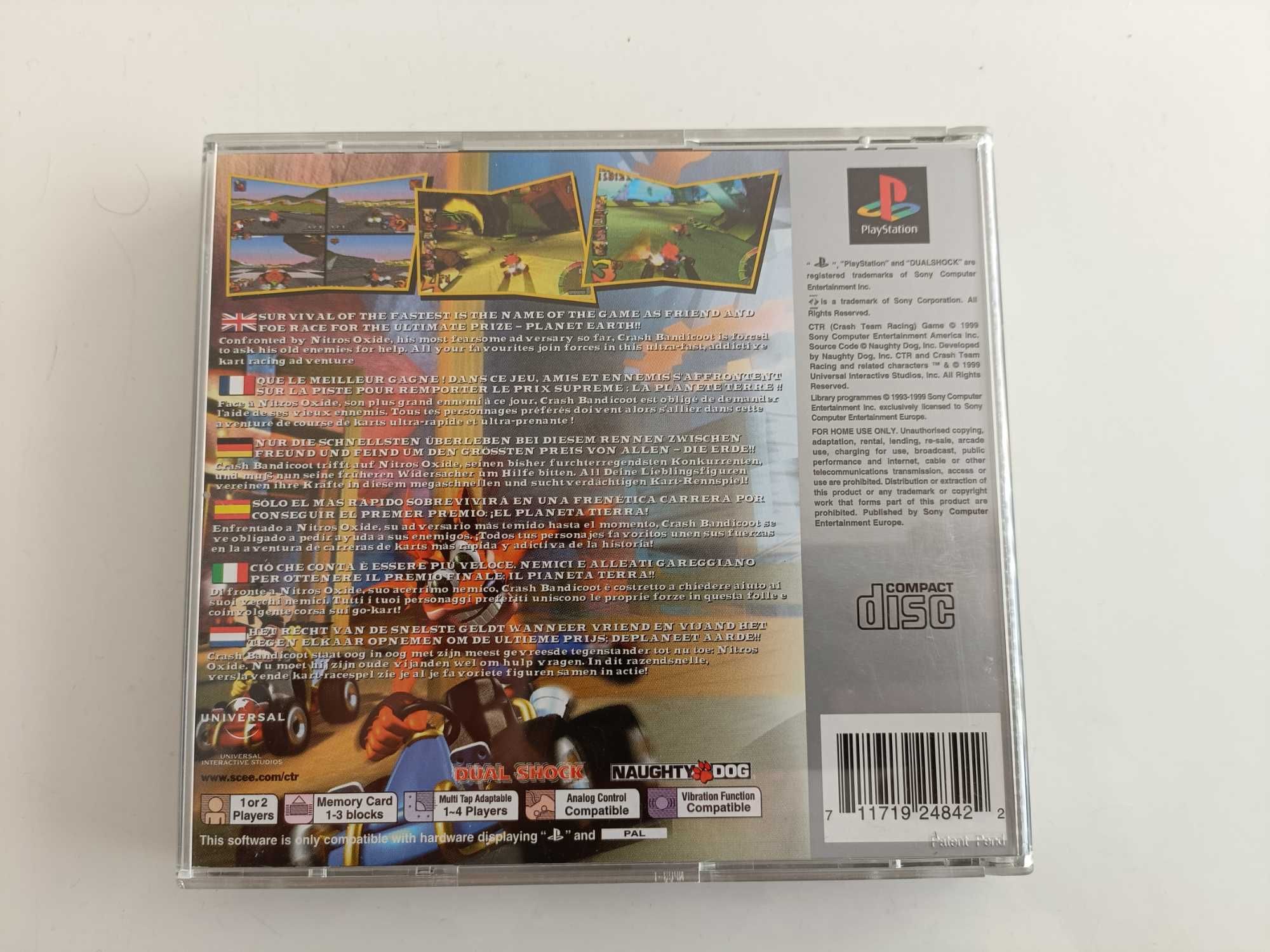 Gra CTR Crash Team Racing PS1 PSX Komplet