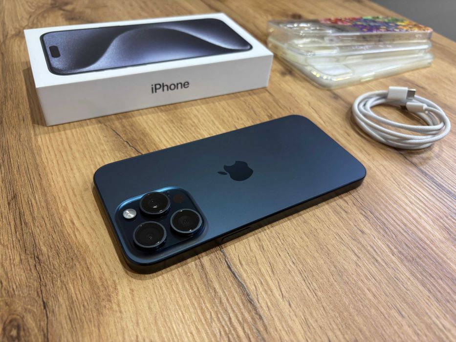 Okazja! Iphone 15 Pro Max Blue Titanium ! Gwarancja ! Super stan!