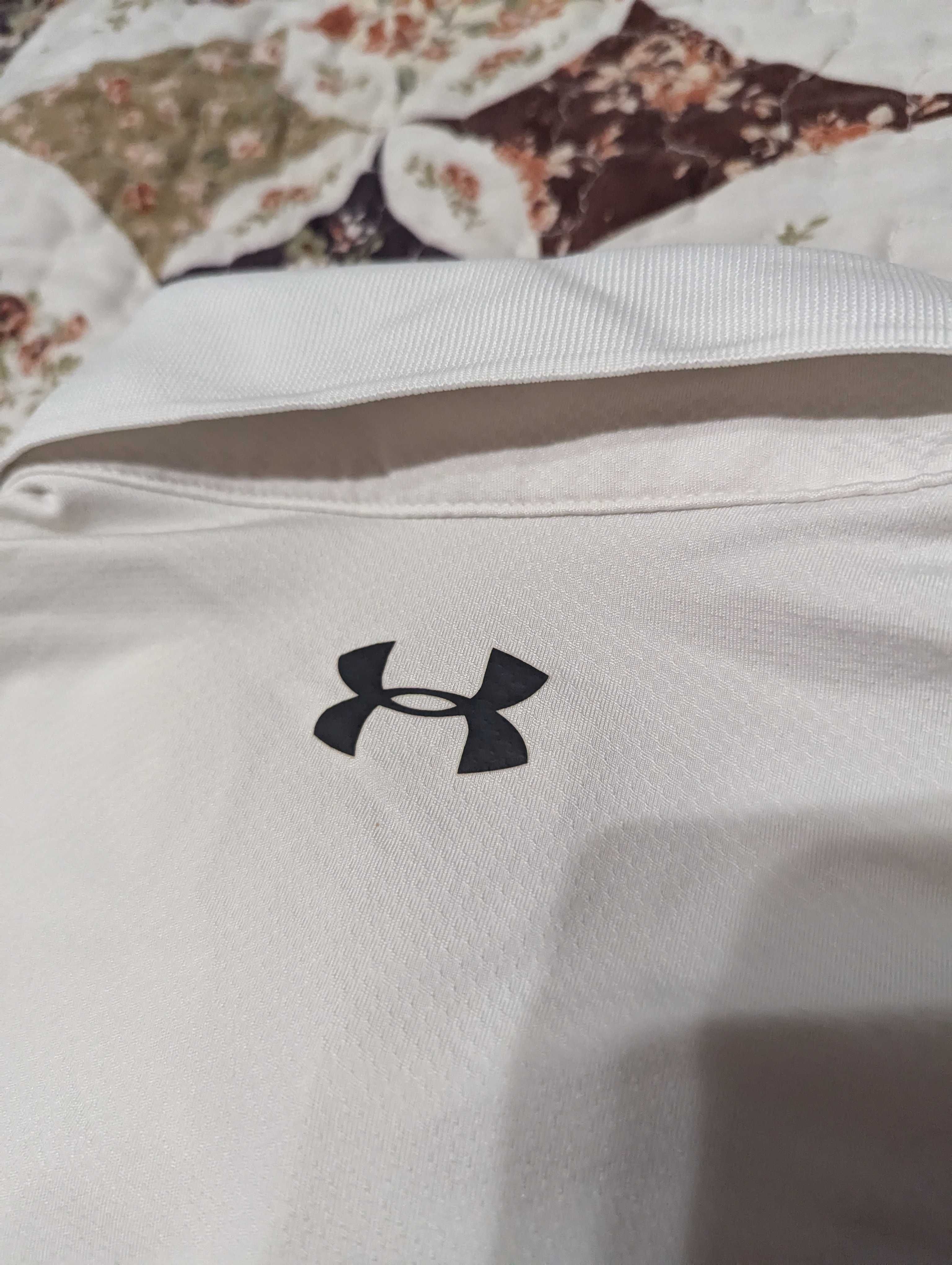 Мужское белое поло Under Armour, размер L