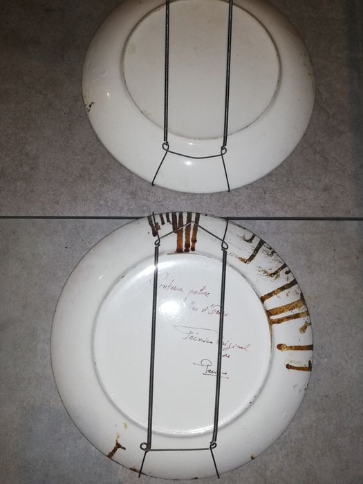 Pratos pintados à mão a óleo Évora