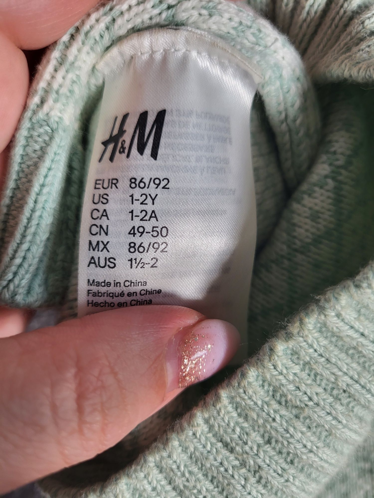 Zestaw zimowy/dziewczęcy czapka i szalik H&M rozmiar 86/92