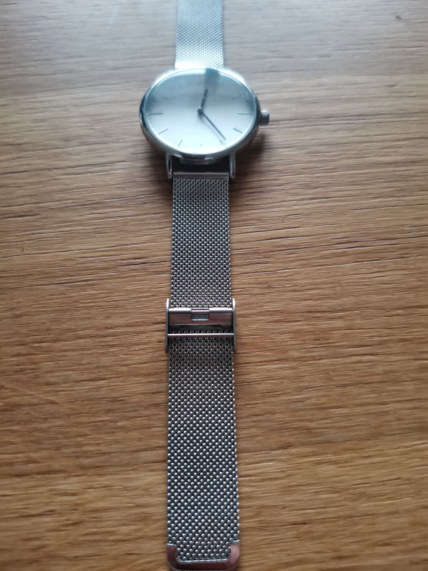 Damaki srebrny zegarek na bransolecie jak nowy 35mm