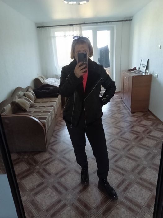 Дубленка кожаная косуха Авиатор женская