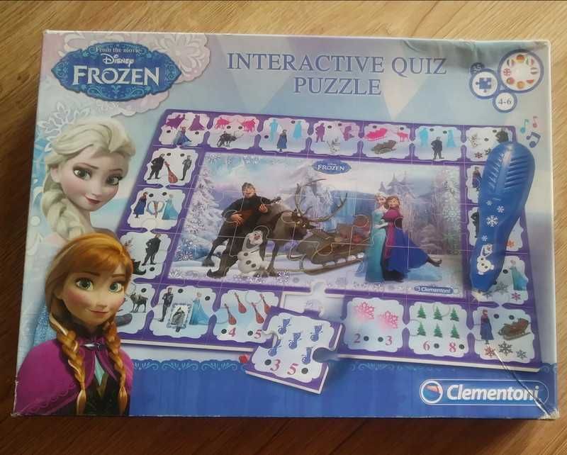 Gra multimedialna elektroniczna. Frozen. Kraina lodu. Puzzle.