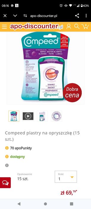 Compeed plastry na opryszczkę