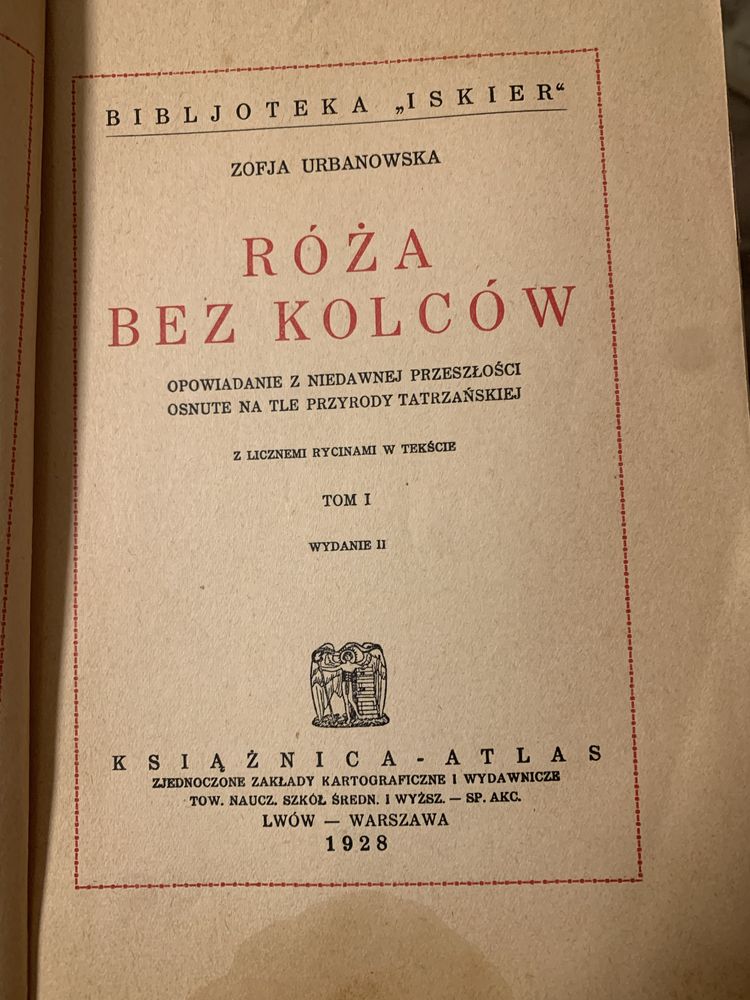 Książka 1928rok Lwów-Warszawa