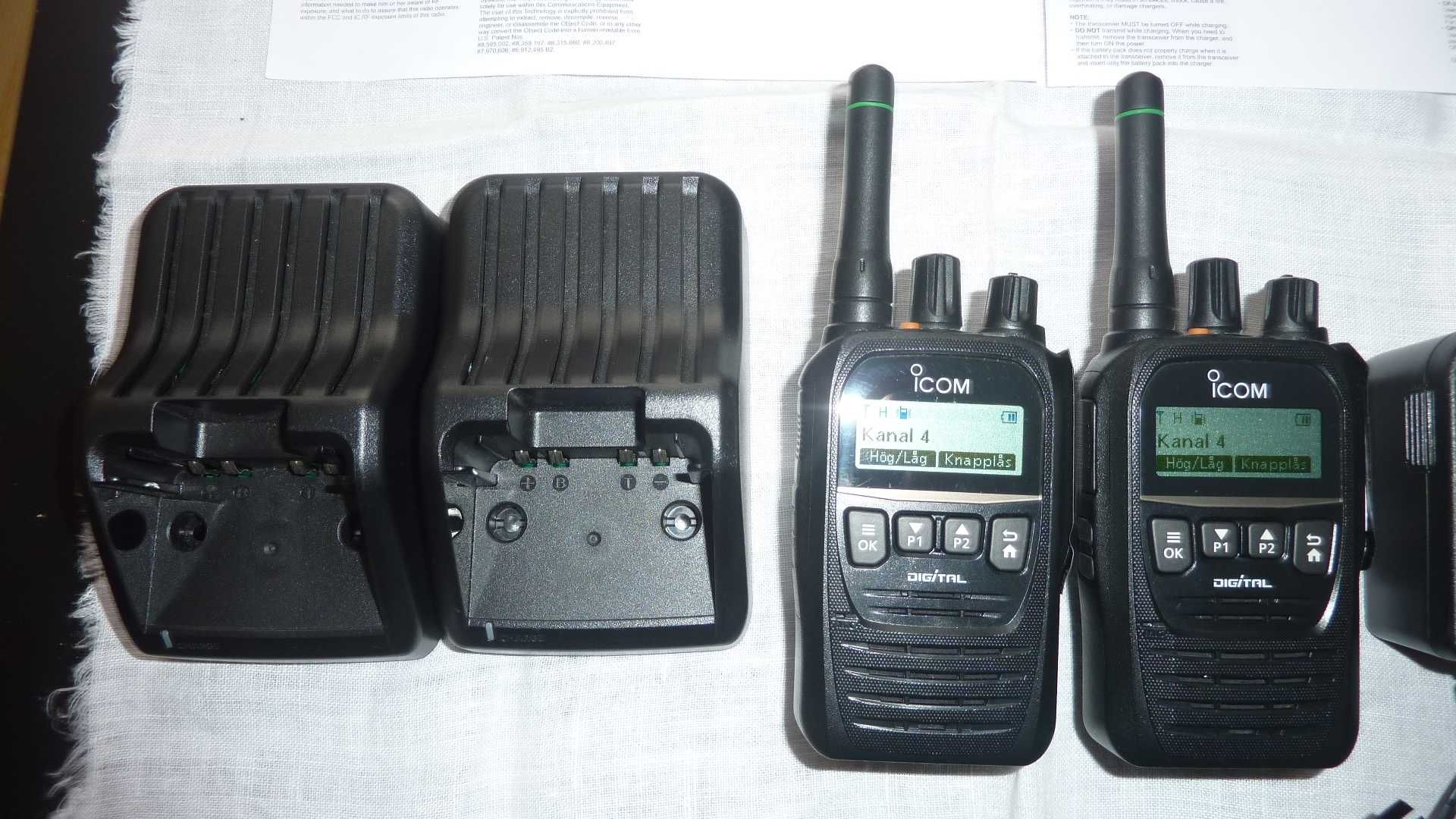 Dwa profesjonalne radiotelefony(krótkofalówki)ICOM IC-F62D nieużywane.