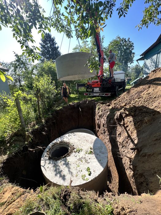 Септик під ключ, Каналізація, Вигрібні ями, Кільця бетонні, траншеї