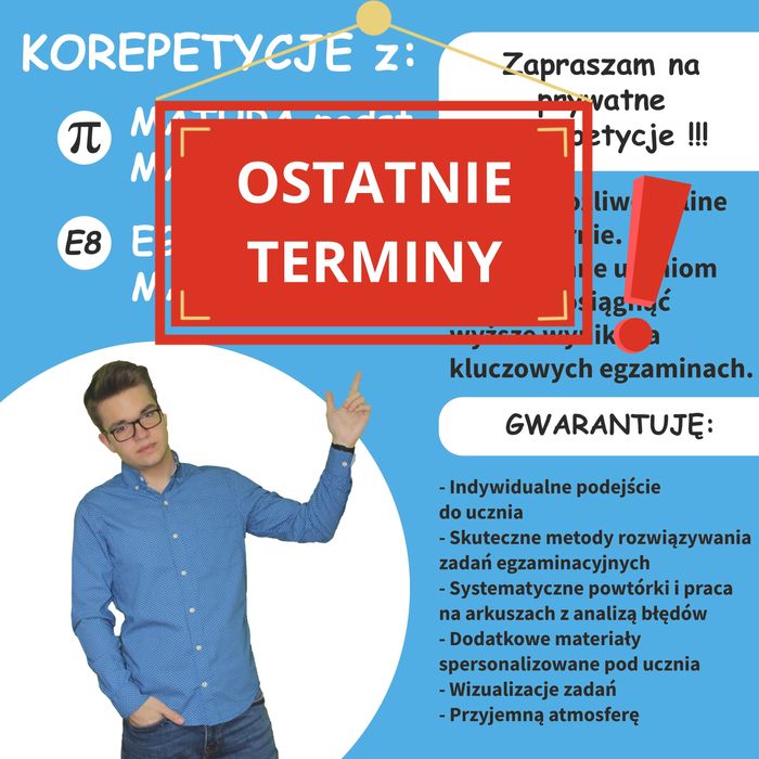 Matura matematyka podstawowa / Egzamin 8-klasisty (E8) - korepetycje
