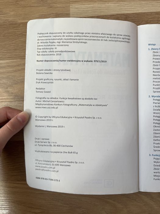 Podręcznik Matematyka 1 Pazdro