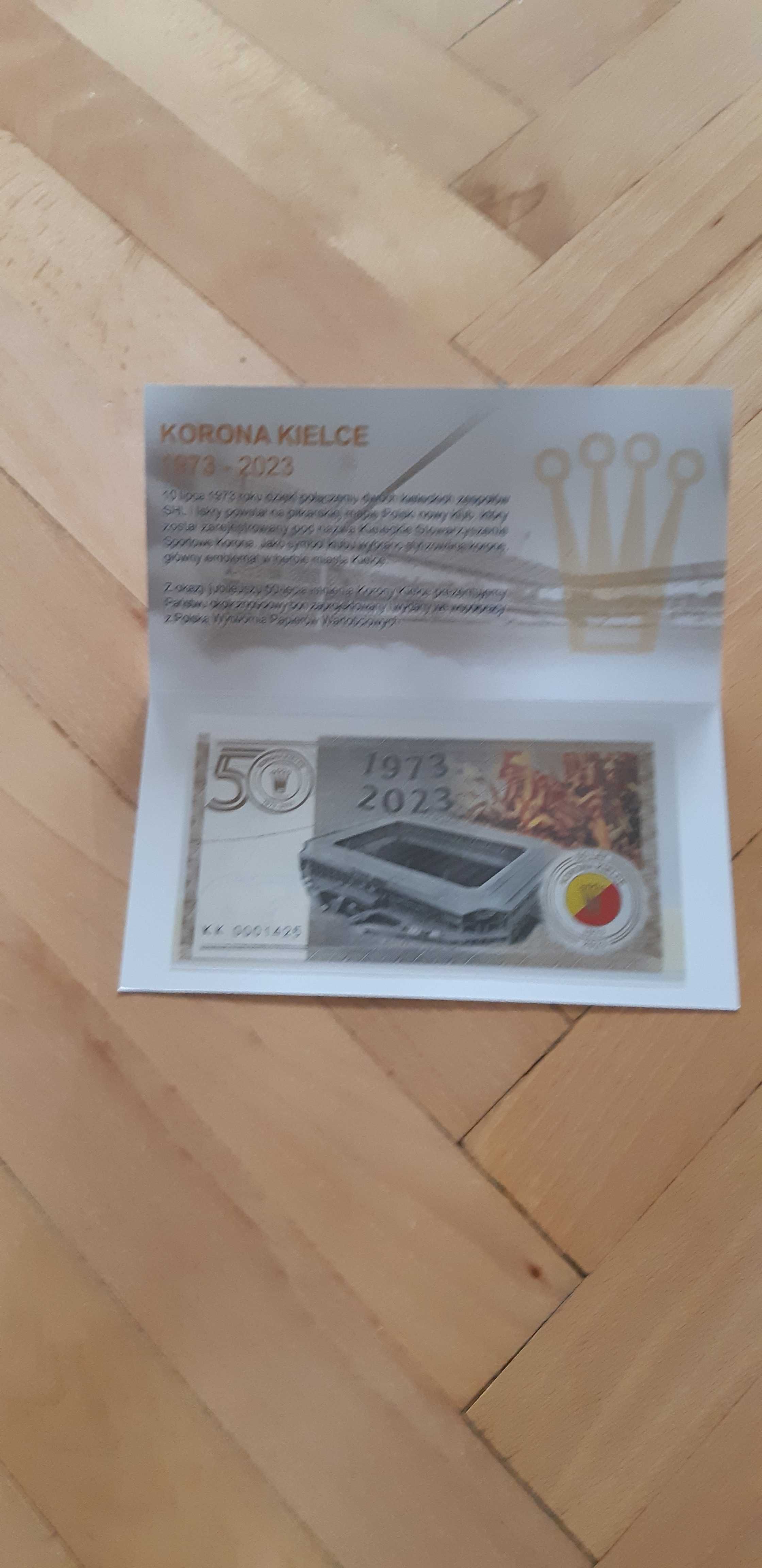 bon banknot 50 lat Korona Kielce