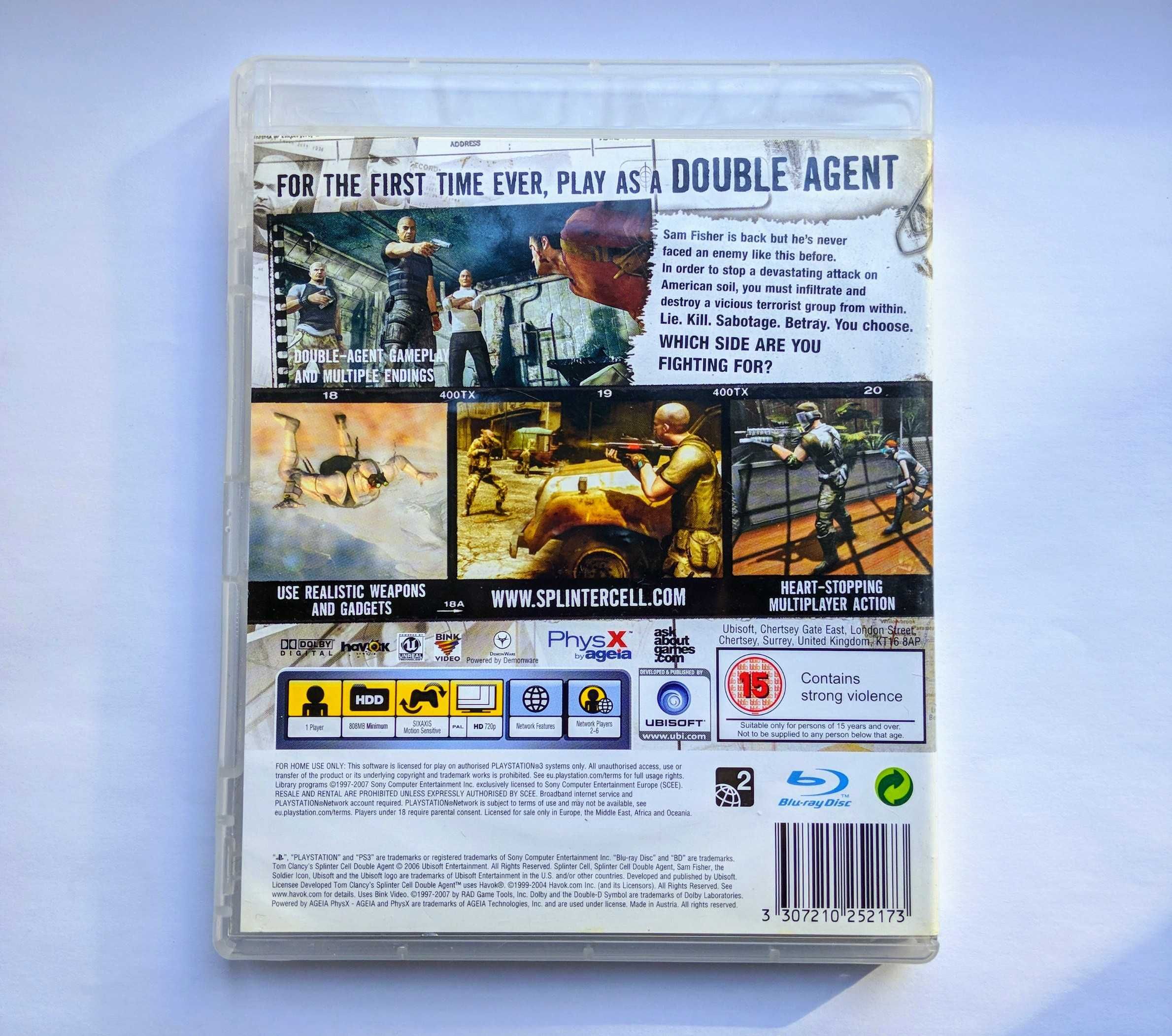 SPLINTER Cell Double Agent PS3 playstation диск